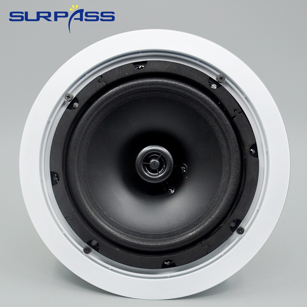Home Coaxial Input In-ceiling Speaker Systems 8" Meeting Room Background Music Loudspeaker