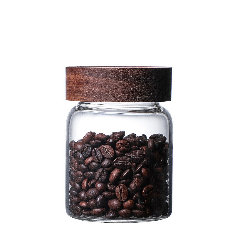 Borosilicate Transparent Lead-Free Glass Sealed Can Storage Tank Grains Storage Jar Cork Tea coffee Containers: Thread 65x11 330ml