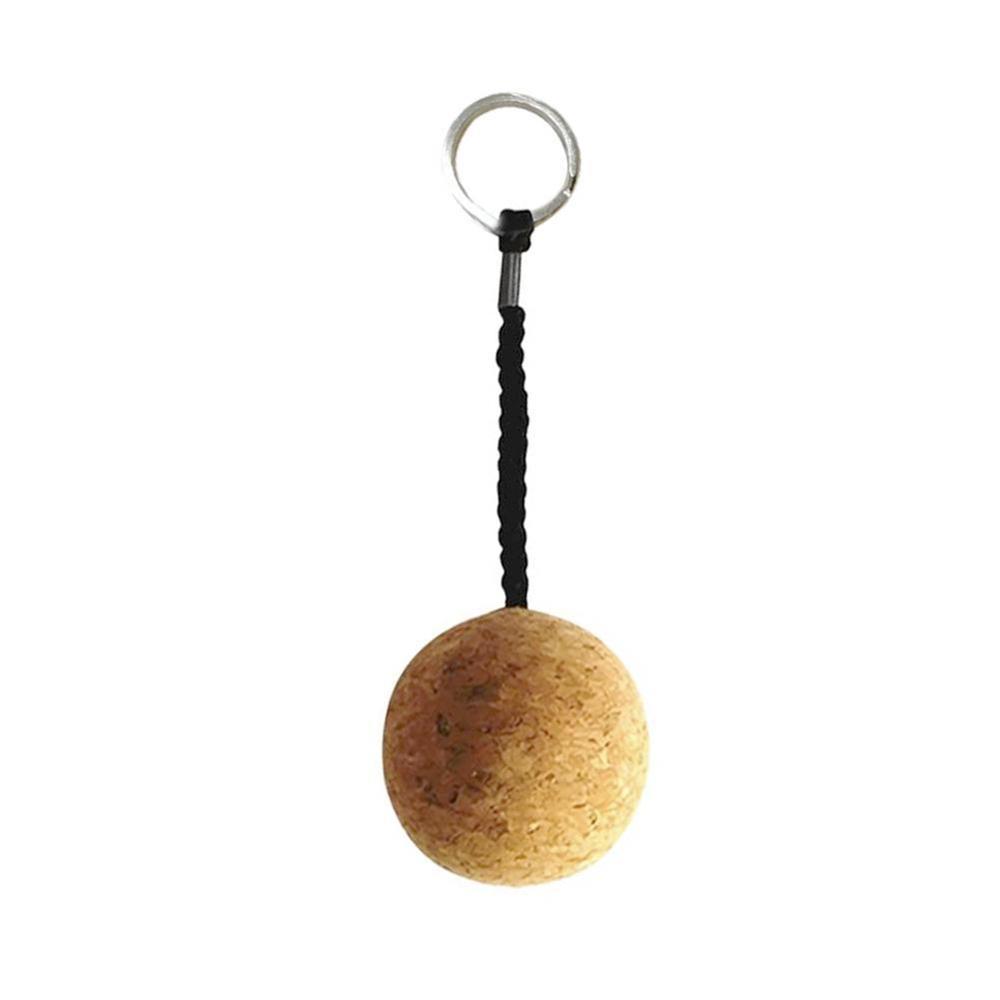 Svømning flydende kork bold rund kork bold nøglering kork bold holder rejse nøglering til vand kork sport strand  q8 g 4: -en