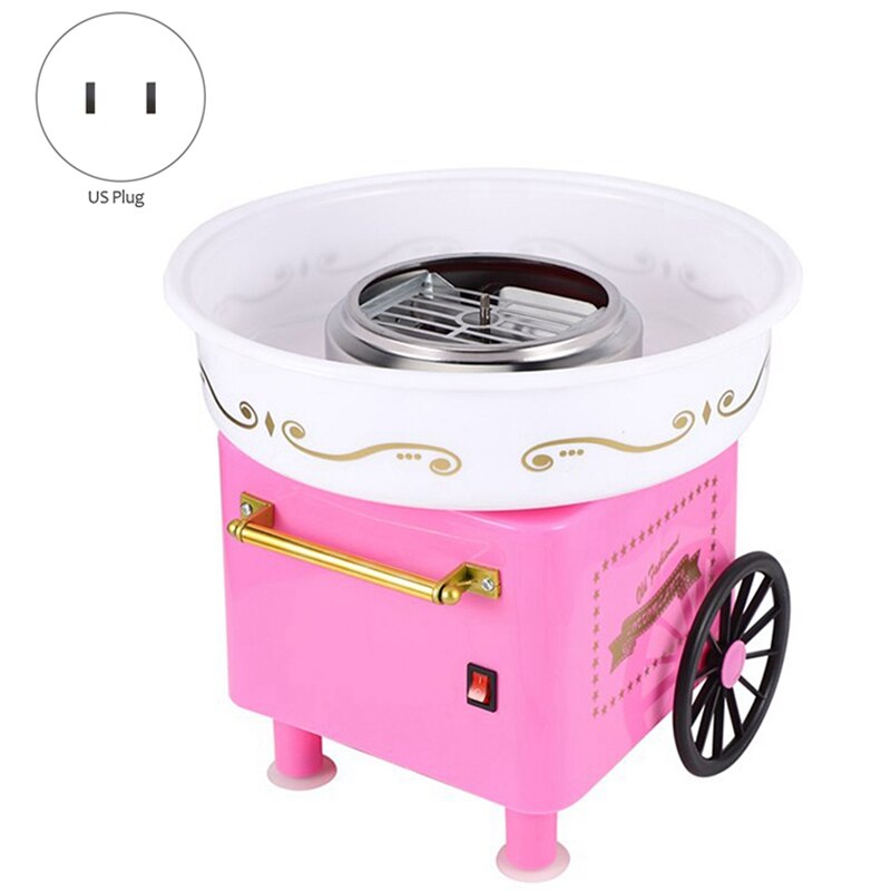 Vintage hårt fri bänkskivmaskin, innehåller 2 återanvändbara kottar och sockerskopa - rosa us plug