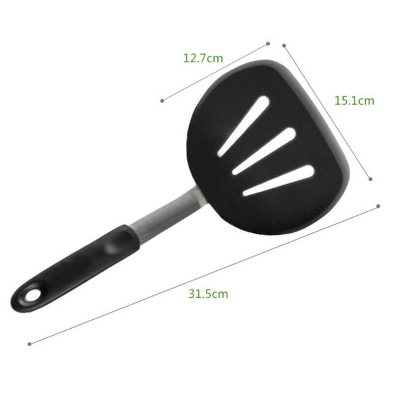 Food Grade Shovel Home Garden Kitchen Dining Kitchen Tools Silicone Large Leaking Shovel Steak Fried: Default Title