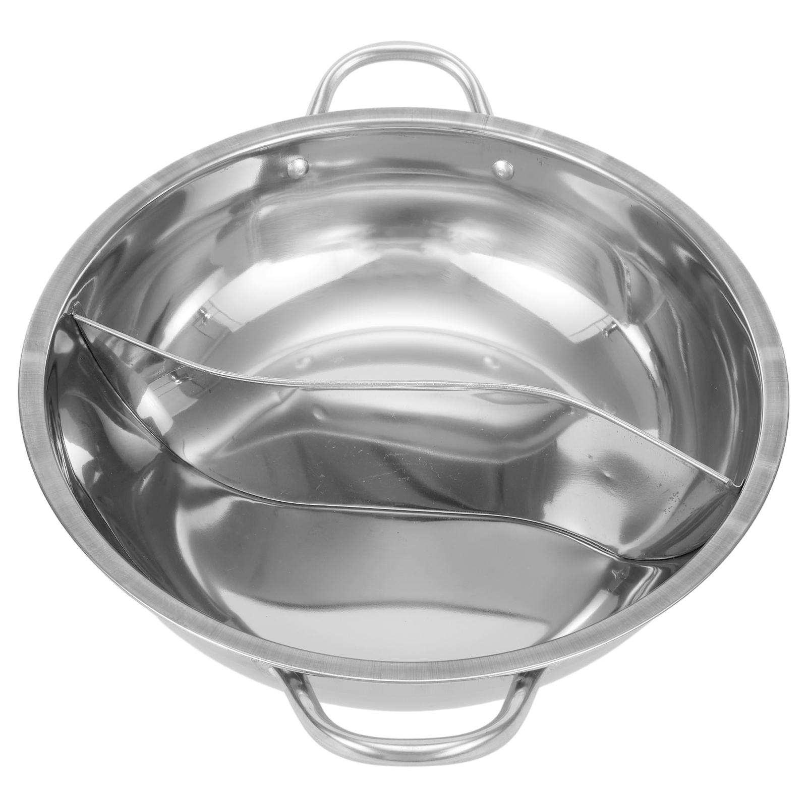 28 cm Rvs Twin Verdeelde Dubbele Pot Hotpot Fornuis Gasfornuis Compatibel Pot Chinese Pot Keuken Soep Kookpot