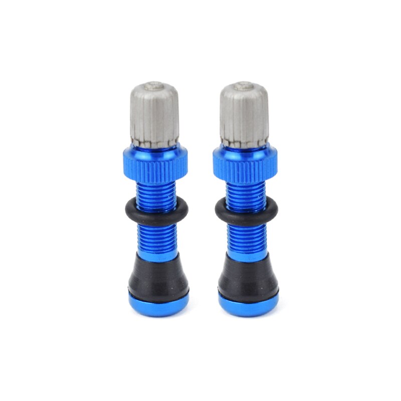 1pc/2pc 40mm MTB Fahrrad Schrader schlauchlos Ventil für Mountainbike Ventil Felge Rad schlauchlos Reifen reifen Ventil Fahrrad Zubehör: 2pc Blau