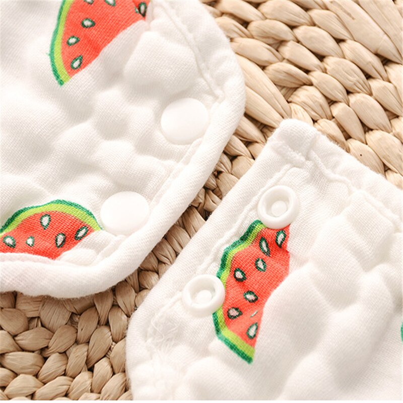Children Bibs 360 Rotating Petal Bib Eight-Layer Muslin Cotton Infant Saliva Bibs Feeding Care Rice Pocket Cute Baby Bibs