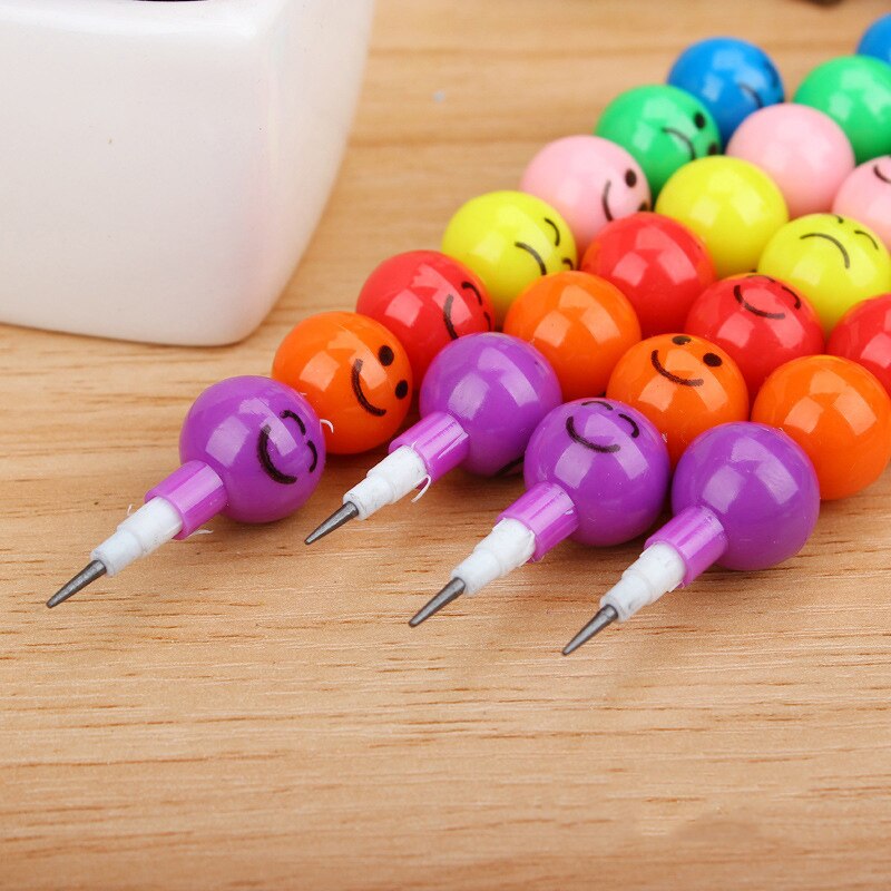 2 PCS/lot Sweet Smile Pencil 7 Colors Sugar-Coated Haws Cartoon Pen for Kids Student School Office Use Stationery