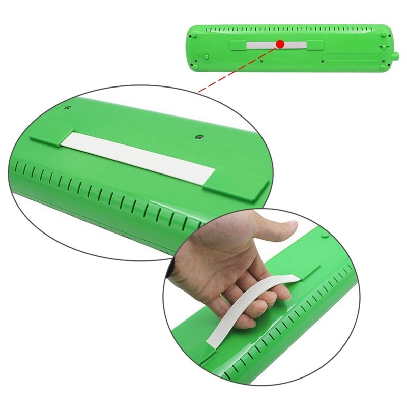 IRIN 37 Melodica Keys Melodic Musical Instrument with Carrying Bag for Students Beginners Kids Green