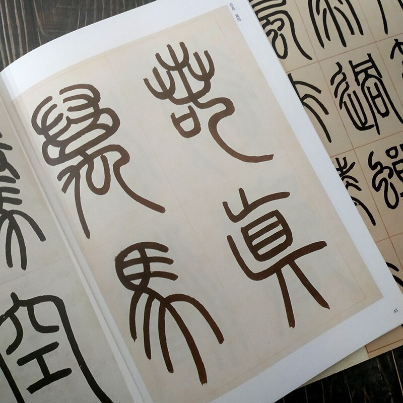 Deng Shiru Seal Script Kalligrafie Collectie Schrift Chinese Classics Inscriptie Oude Proza Kleur Vergroot Praktijk Boek