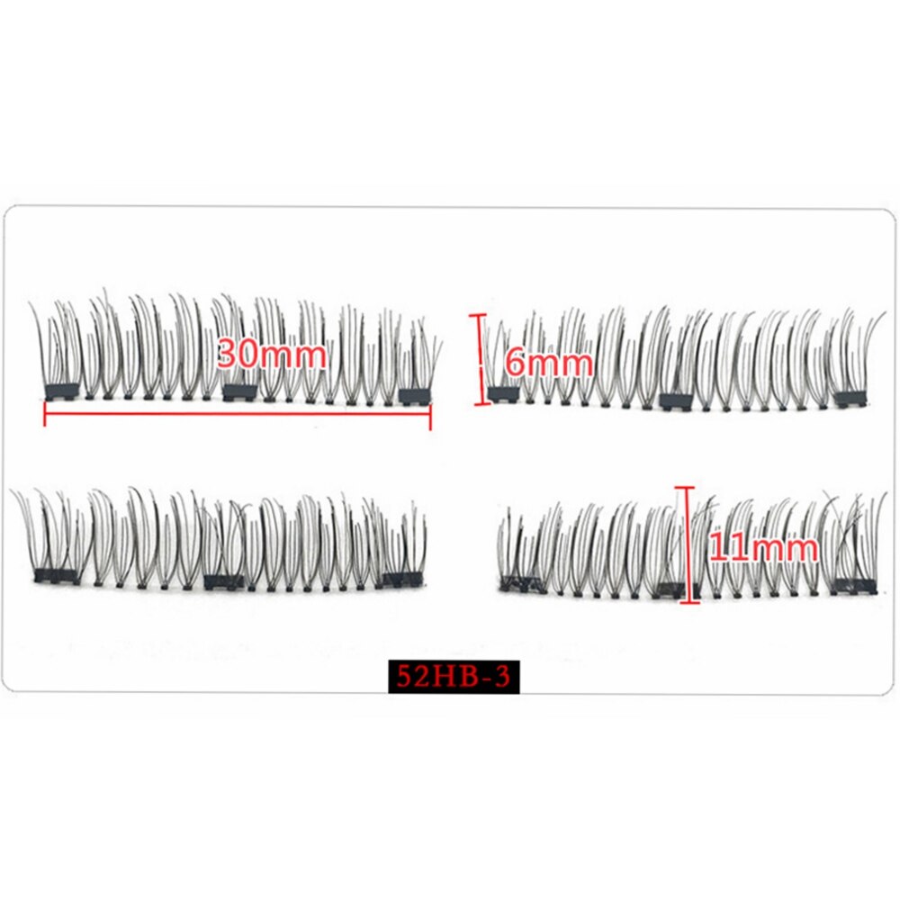 Magnetic Eyeashes with 2 Magnet Tweezers Set Natural False Eyelash Acrylic Box Packaging Magnet Lashes Makeup Tool