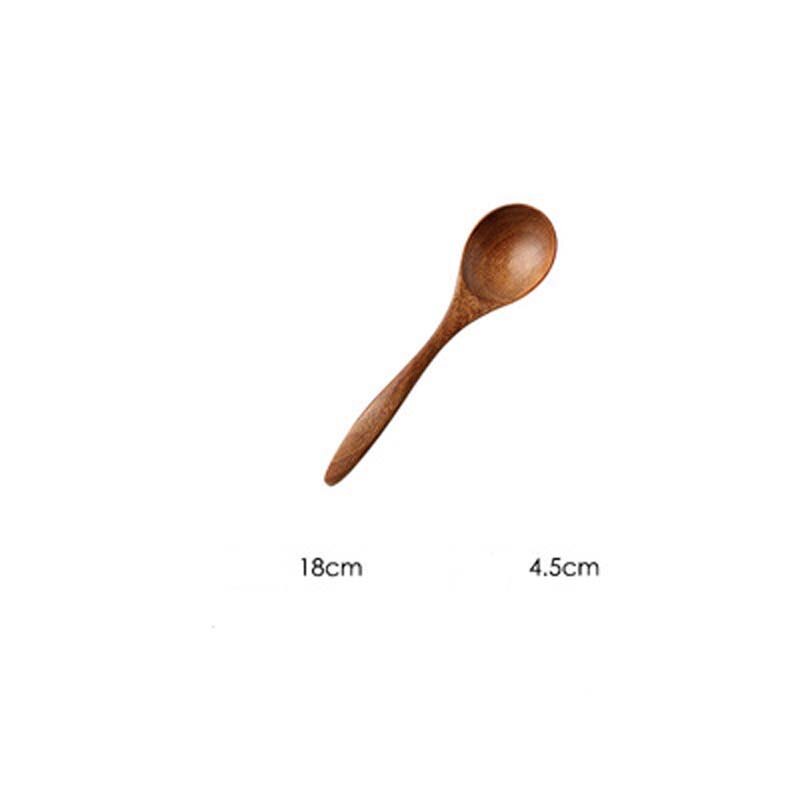 FANCITY Soup spoon household large spoon long handle spoon wooden soup porridge spoon wooden spoon large wooden trumpet