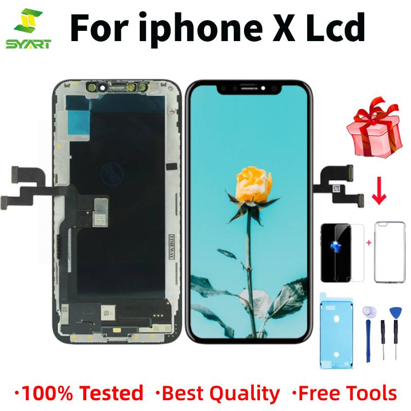 100% Test Voor Iphone X Lcd Display Voor Tft Oled Incell Touchscreen Met Digitizer Vervanging Vergadering Onderdelen Zwart Voor iphonex