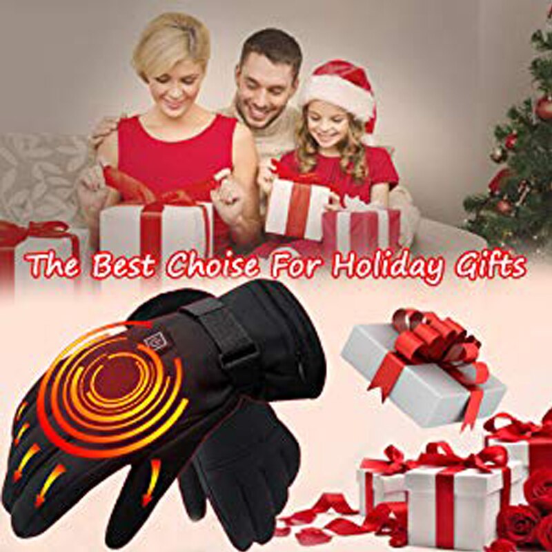 Uppvärmda handskar med batteri helfingerhandske för skidåkning vandring klättring körning batteri uppvärmda handskar uppladdningsbar batterihandske