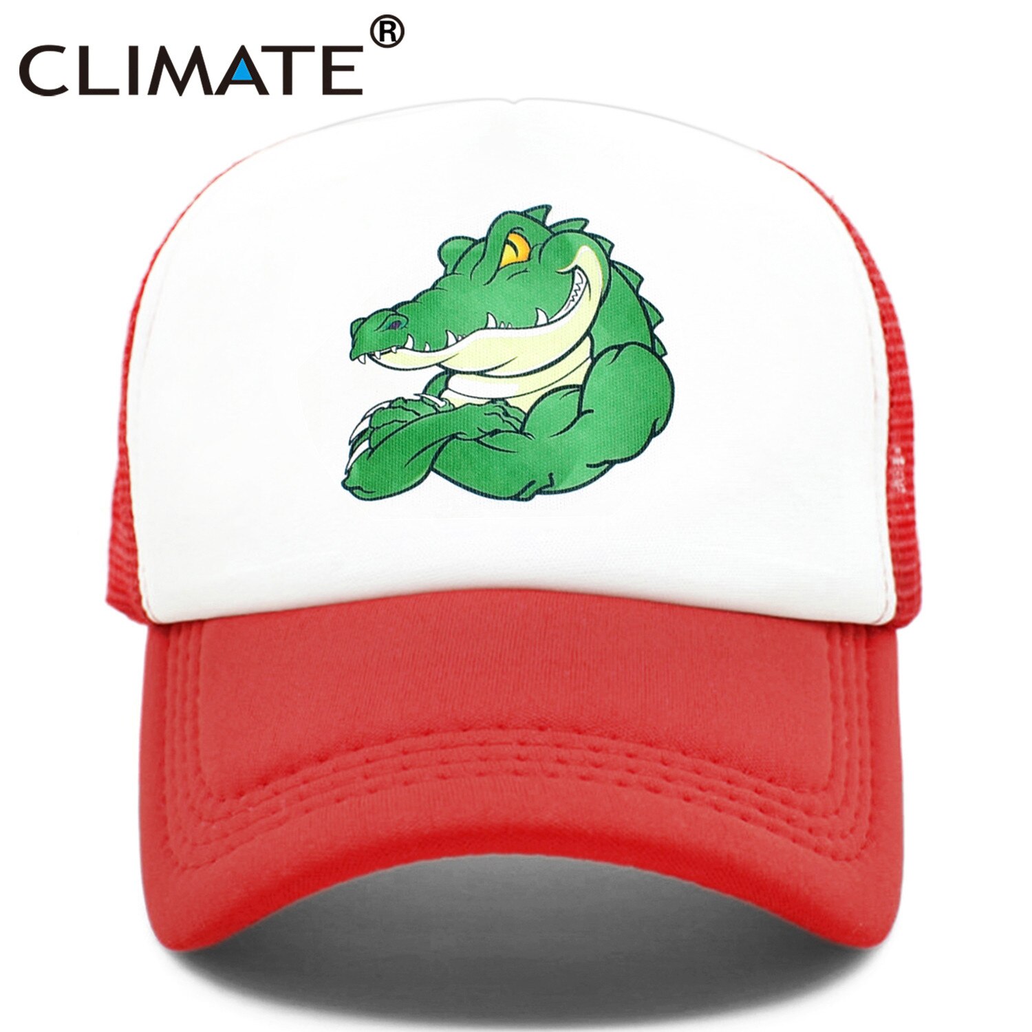 CLIMA Fresco Robusto Animale Cap Uomini Muscolare Gorilla Scimpanzé Fitness protezione di Sport Del Berretto Uomo del Muscolo PALESTRA Ventole Mesh Trucker Cap Corpo di costruzione: 098C-Red