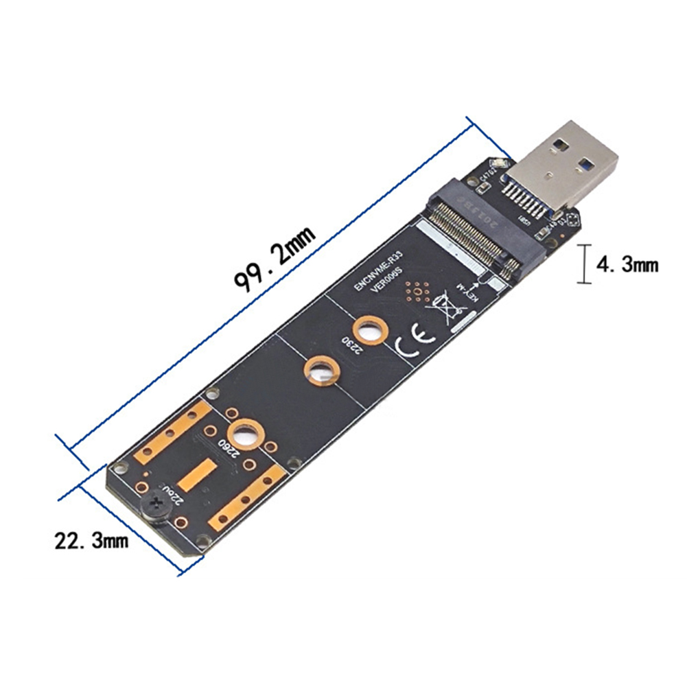 Luosh Adattatore M.2 A USB 3.0 Per SSD NGFF - Lettore Scheda Da Chiavetta Per Clonazione Dati, Supporta SATA