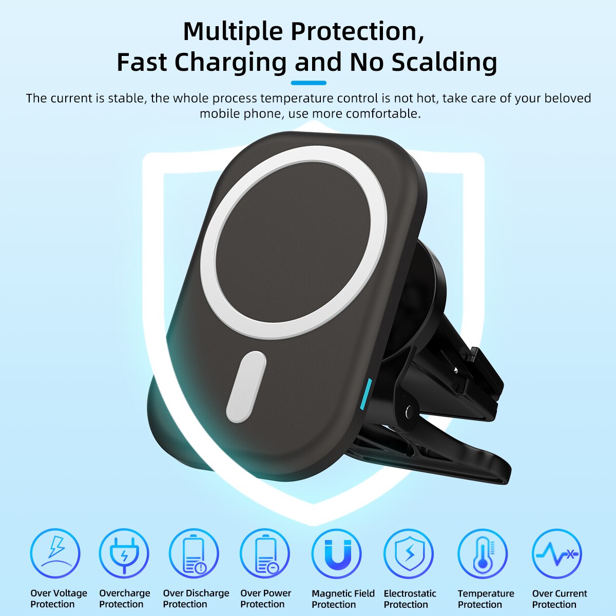15W Magnetische Auto Draadloze Oplader Houder Voor Iphone 12 Mini Pro Max Snelle Opladen Draadloze Oplader Auto Draagbare Oplader telefoon