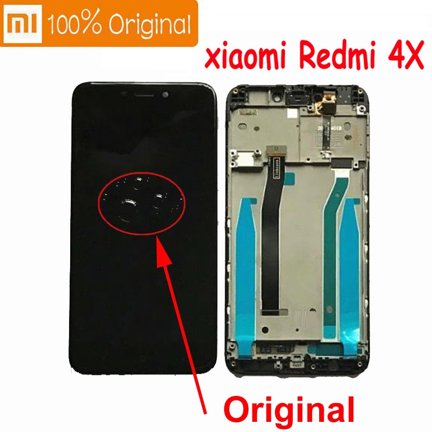 100% Originele Xiaomi Redmi 4X Lcd-scherm Touch Panel Digitizer Met Frame Hongmi 4A Montage 10 Punt Sensor Pantalla