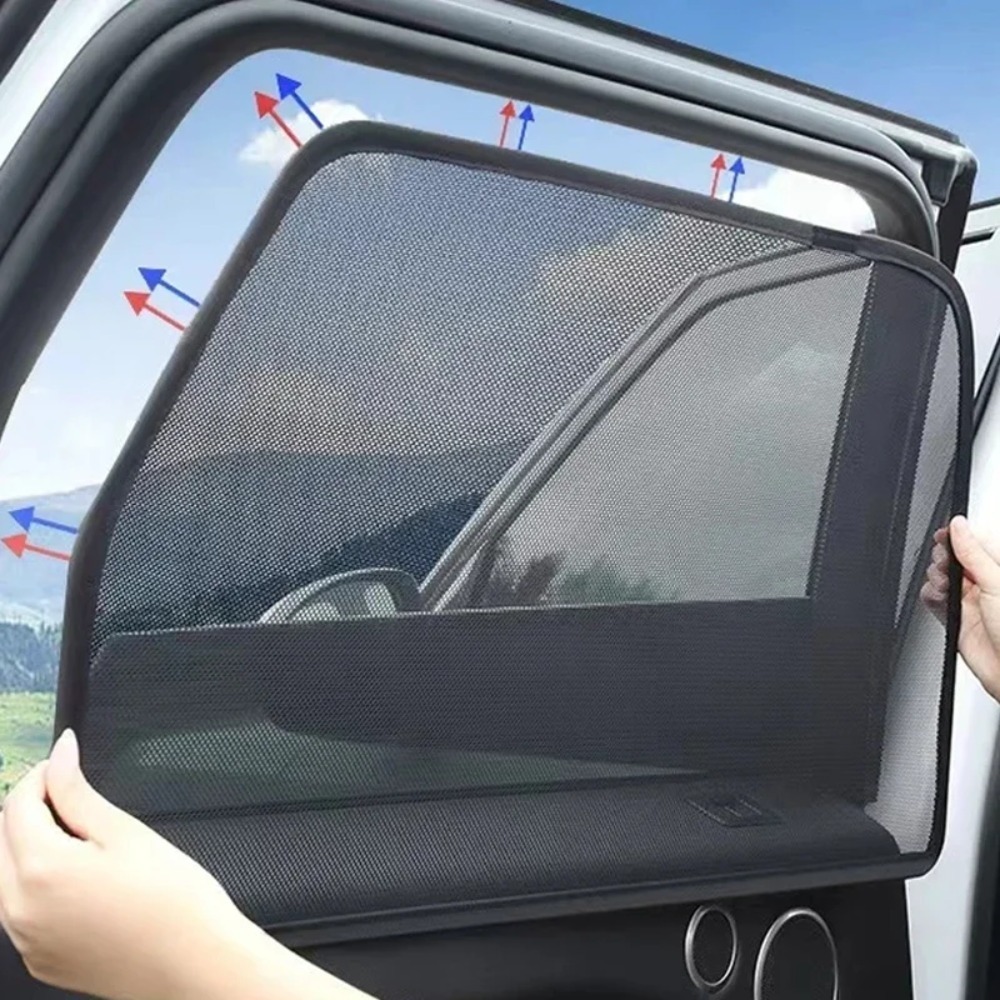 1/5 Stuks Auto Raam Zonnescherm Cover Zon Uv Bescherming Auto Voor Achter Zwart Gordijn Zijde Glas Mesh Zonneschermen Accessoires
