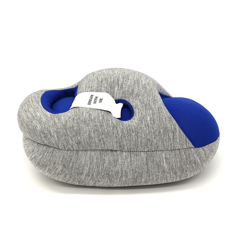 Almohada de viaje AAG para avión, almohada de espuma de mano, accesorios de viaje, 4 colores, almohadas cómodas para dormir, relleno de espuma textil para el hogar: Bule