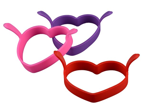 Nonstick Pancake Maker 4 Grids Siliconen Keuken Pancake Mold Ei Koken Tool Gebakken Ei Ring Maker: Watermelon Red
