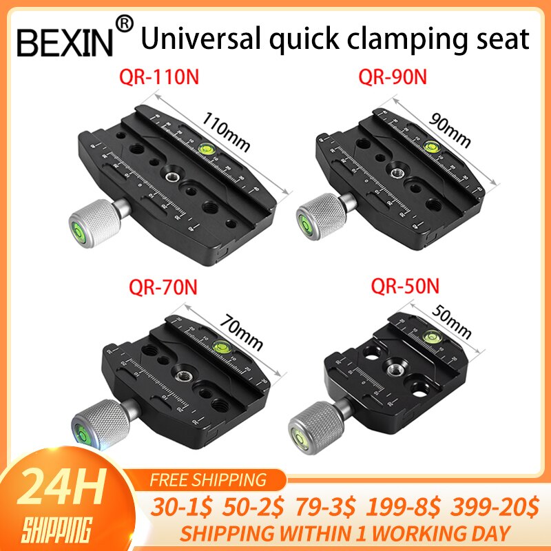 Qr70n dslr quick release klemme kamera stativ klemme profession skyde stativ plade montering adapter til punkt kamera stativ