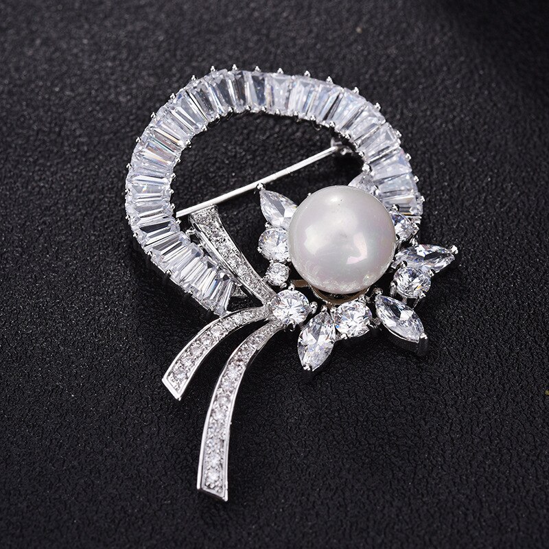 verrotten Bäume Blume bilden Stifte Und Broschen Mit AAA Zirkonia und Mann-gemacht-Perle Mantel Zubehör frauen Geburtstag