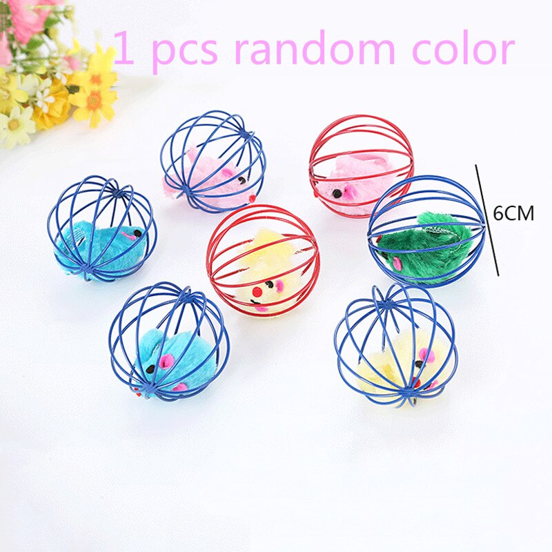 1PC zabawka dla kota wiosna więzienie klatka mysz teleskopowa drut wiosna interaktywne szkolenia zabawka dla kota s artykuły dla zwierząt kolor losowo TXTB1: 02