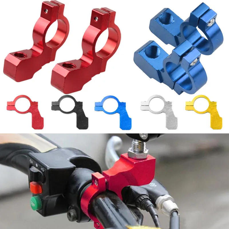 2 Stuks Motorfiets Fiets Atv Achteruitkijkspiegel Beugel Mount Adapter Houder Klem Schroef Cnc Aluminium 22Mm 7/8 "Stuur Universeel