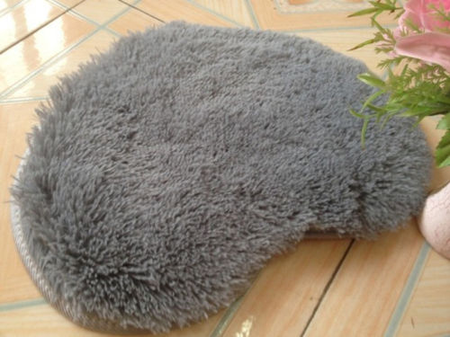 Wohnzimmer/schlafzimmer Herz-geformt Teppich 5 farbe 30X40cm Anti-Schleudern Flauschigen Teppich Hause Schlecht Boden Tür Weichen Modernen Teppich Dekor matt: Hellgrau