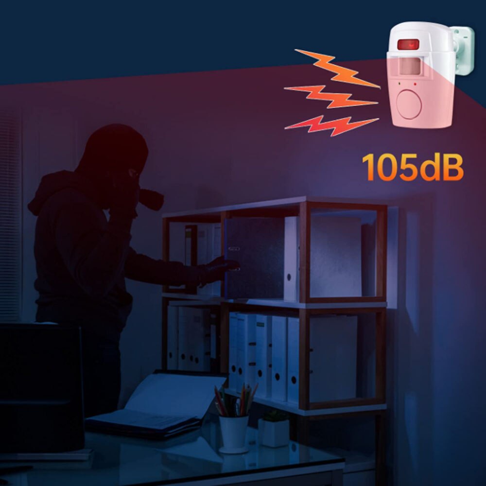 Indoor Outdoor Wall-mounted Portable Wireless Security Alarm PIR Infrared Motion Sensor Detector Anti-theft System Kit