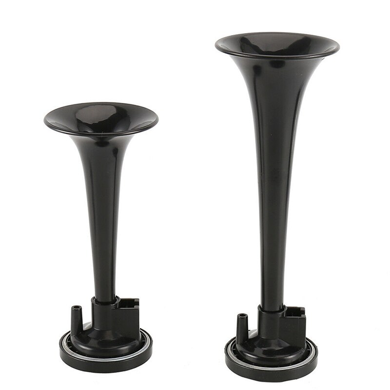 2 uds bocina de aire Dual trompeta súper fuerte Universal tren coche camión barco: Black