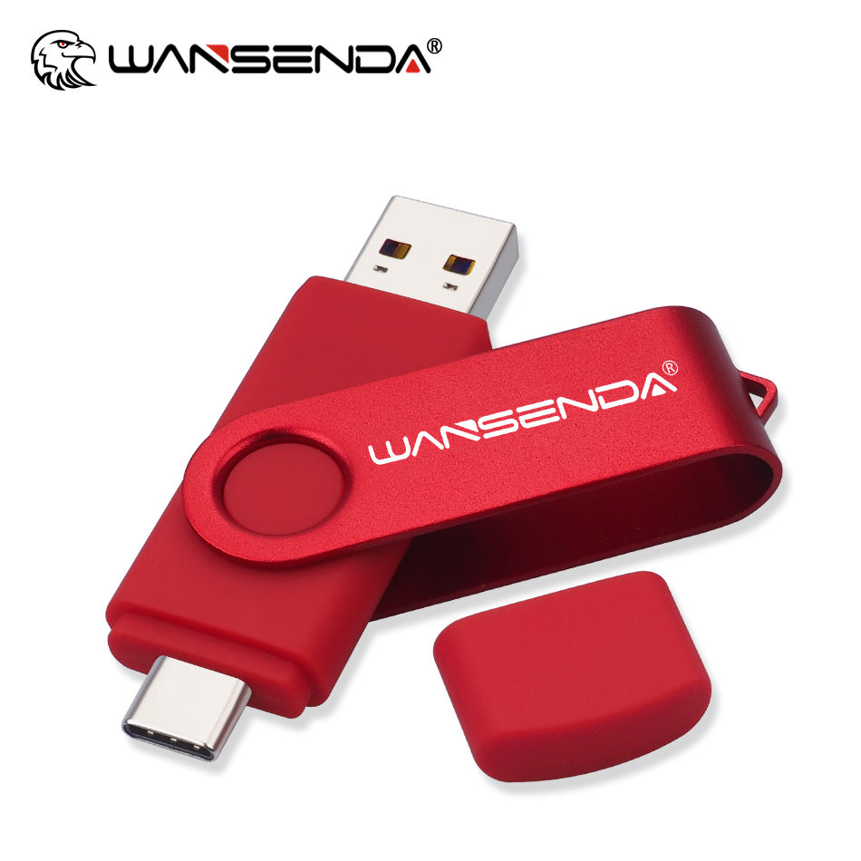 WANSENDA TYPE C USB 3,0 unidad Flash Metal Pen Drive 512GB 256GB 128GB 64GB 32GB 16GB memoria Stick 2 en 1 Pendrives de alta velocidad: Lavanda / 512 GB