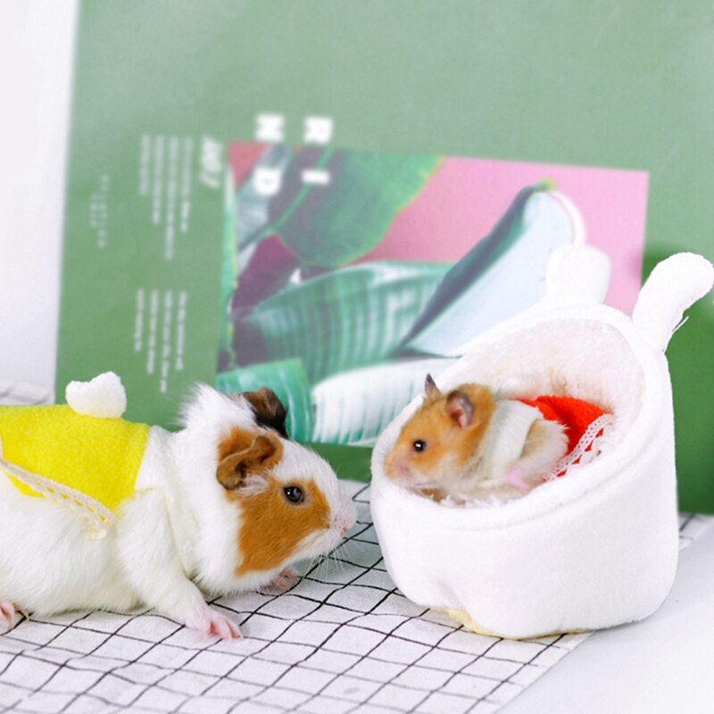 2Pcs Cute Small Animal Clothes Cotton Skin Friendly Hamster Dress Hamster Squirrel Guinea Pig Clothes Pet Accessories