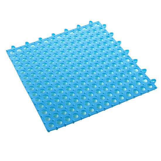 Alfombrillas antideslizantes para baño, Alfombra de malla de PVC, de plástico suave, antideslizante, para masaje de pies, estera de suelo para ducha: blue