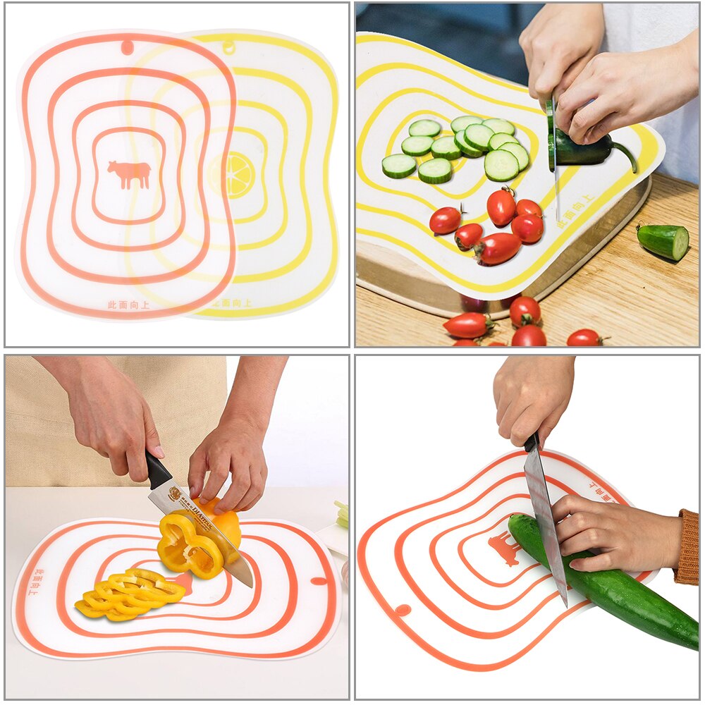 Kitchen Gadgets Cutting Board Antibacteria Plastic Non-slip Frosted Bendable Chopping Board Vegetable Meat Tools