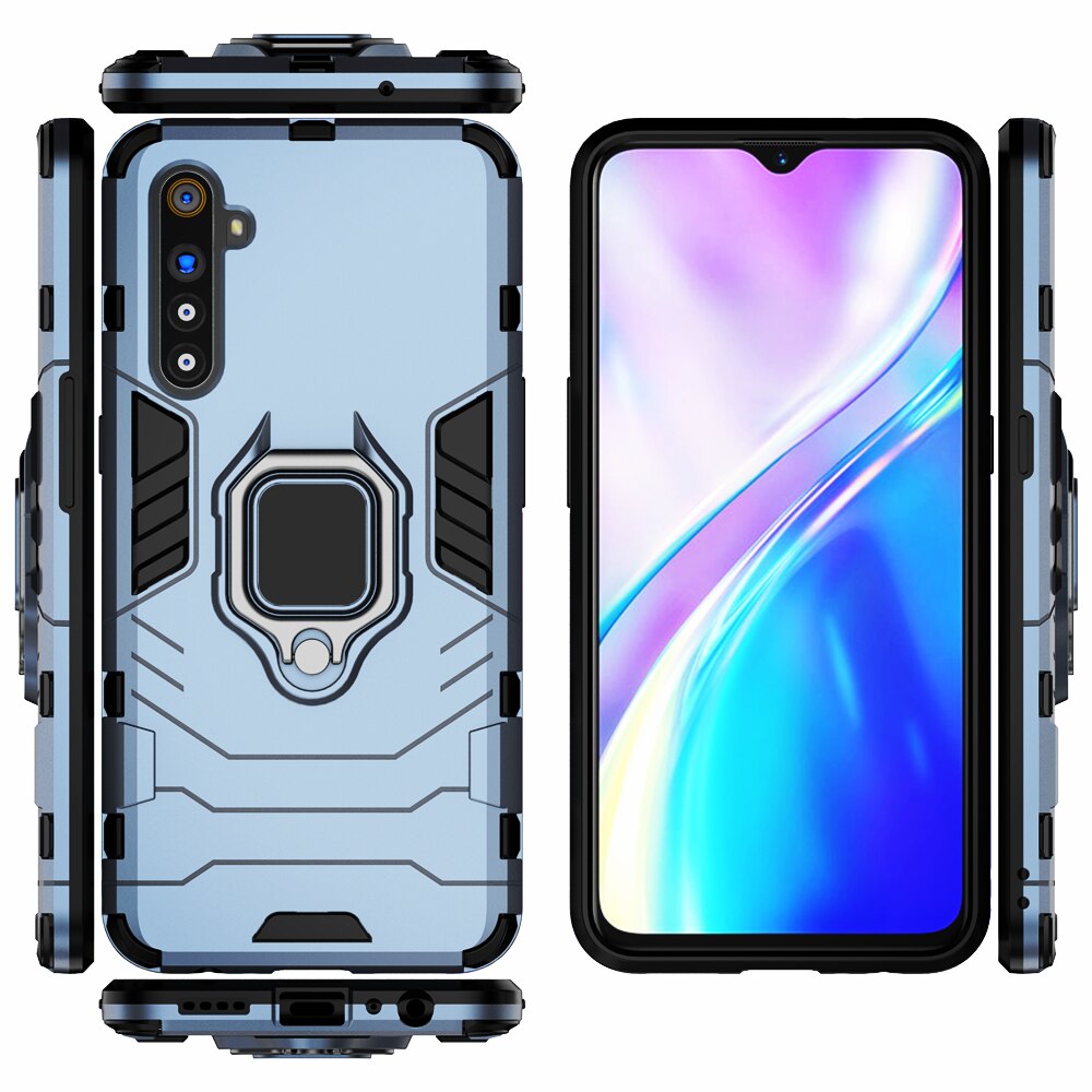 Coque avec pare-chocs en Silicone pour OPPO Realme X2 XT et PC, étui de téléphone, RMX1991: For OPPO A39 / Navy Blue