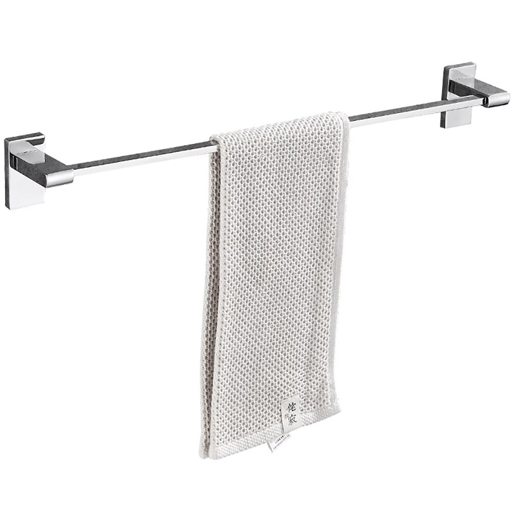 Soporte fijo de acero inoxidable para toallas de baño, barra de toallas de baño, estante de pared, colgador de toallas de un solo gancho, toalleros dobles