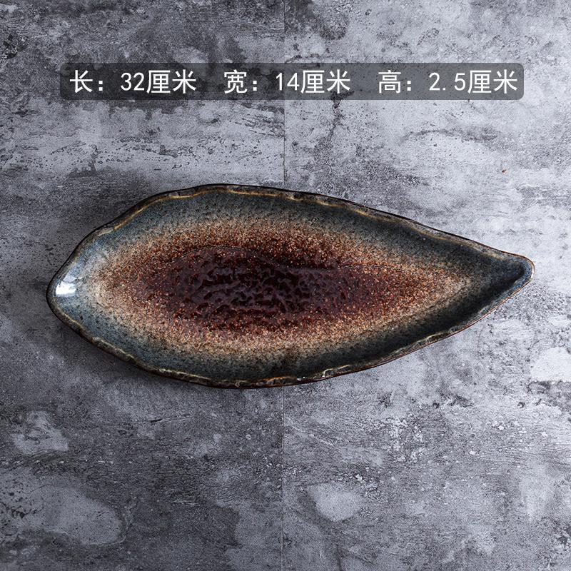 Sushi Fish Plate Porcelain Plates Food Dish Antique: blue