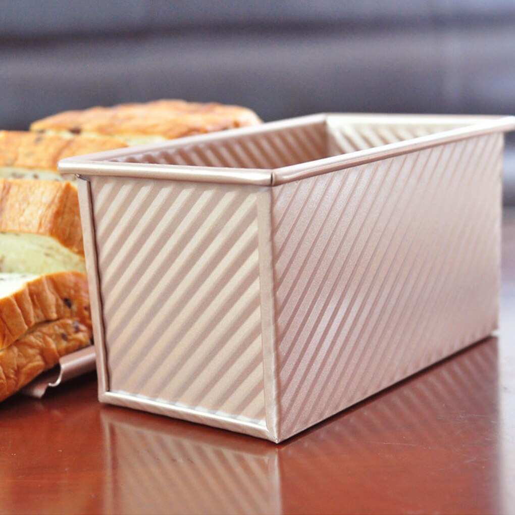 1Pc Aluminium Toast Loaf Pan Non-stick Bar Brood Cake Bakvorm Rechthoekige Bakvormen Huishouden met Deksel