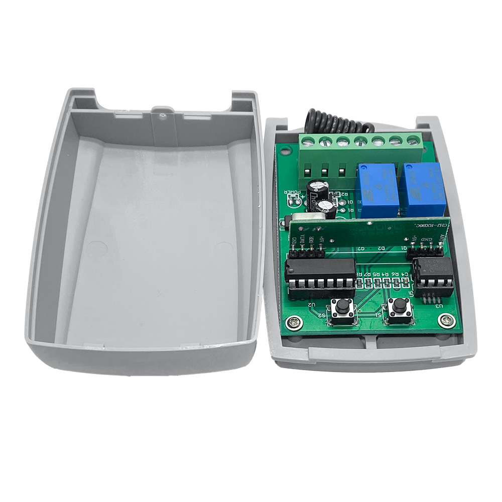 Universal Garage Door Remote Control Receiver 2CH For ERREKA ACM DEA DOORHAN AT-4 MOTORLINE DITEC 433mhz Fixed Rolling Code