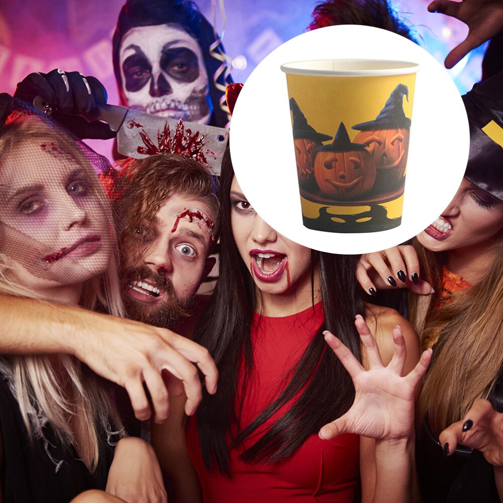 20 stuks papieren bekers halloween wegwerp drinkbekers feestpapier benodigdheden