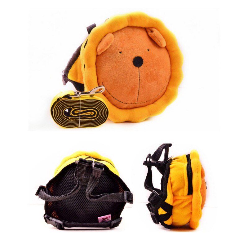Sac à dos pour chien de compagnie 2 pièces | Harnais transporteur réglable, laisse antidérapante, chiots chats auto randonnée, sac à bandoulière, petite selle jaune bleu: Y / S