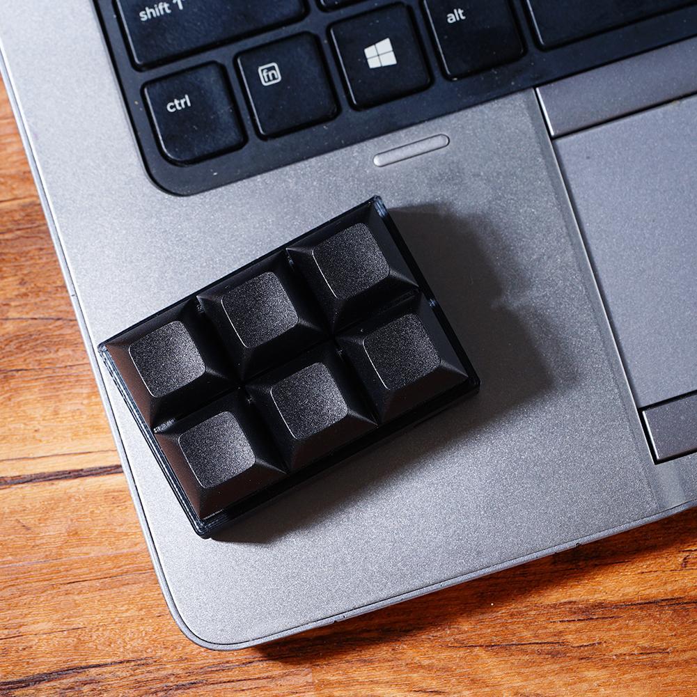 6 Keys Keyboard USB Custom Programmable Macro Keypad One-key Shortcut Keys Mini Mechanical Keyboard Blue Switch
