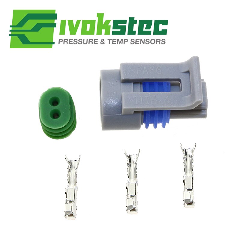 2-Way Female Connector Kit Plug Parts For Chevrolet Cadillac Buick GMC Oldsmobile Pontiac Intake Air Temperature Temp Sensor