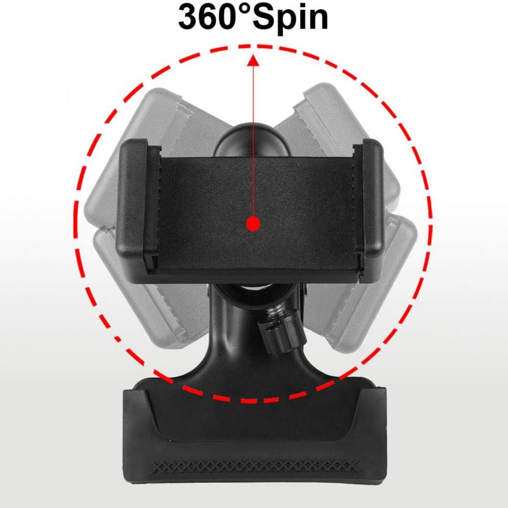Support Téléphone Pour Guitare - Clip Réglable 360° - Compatible Smartphones 5,5 à 7,5 Cm