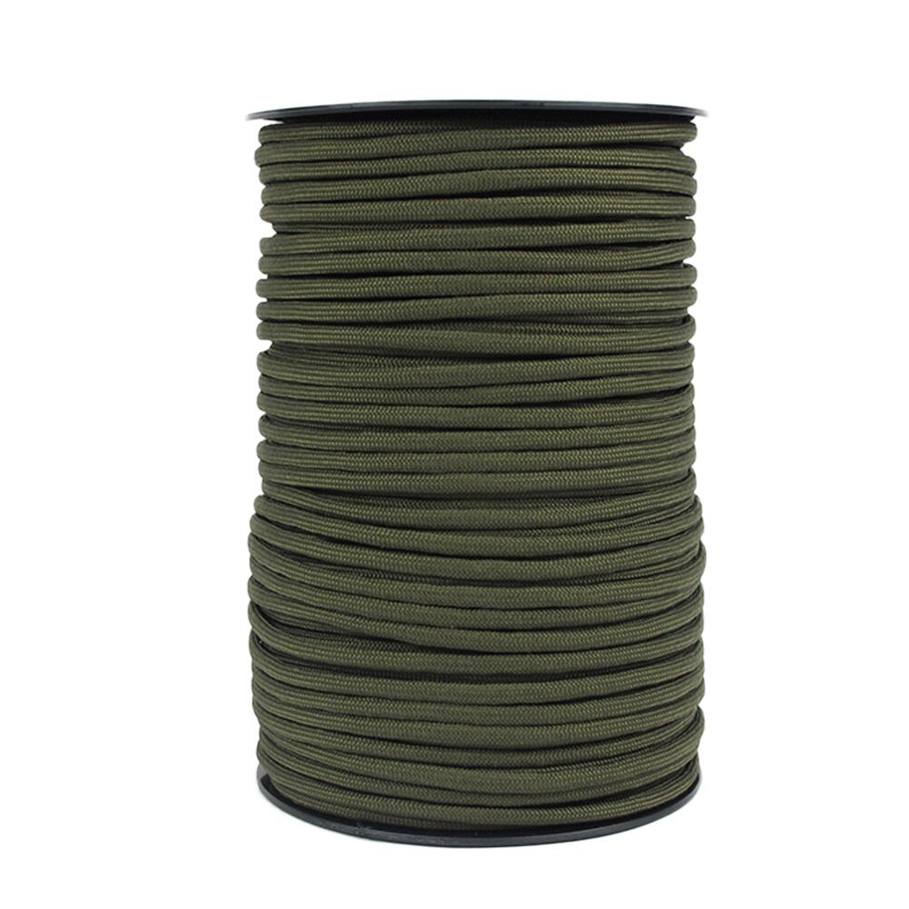 100m Climbing Rope Safety Sling Rappelling Rope 4mm Diameter Auxiliary Cord for Outdoor Climbing Camping Parachuter (Orange): Army Green
