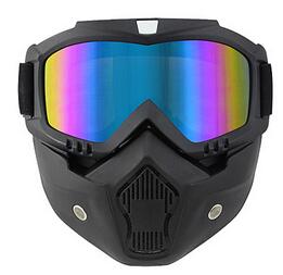 Motorrad Brille Maske Abnehmbare Stil Schützen Polsterung Helm Sonnenbrille, Straße Reiten UV Motorrad Gläser Transparen: Farbe