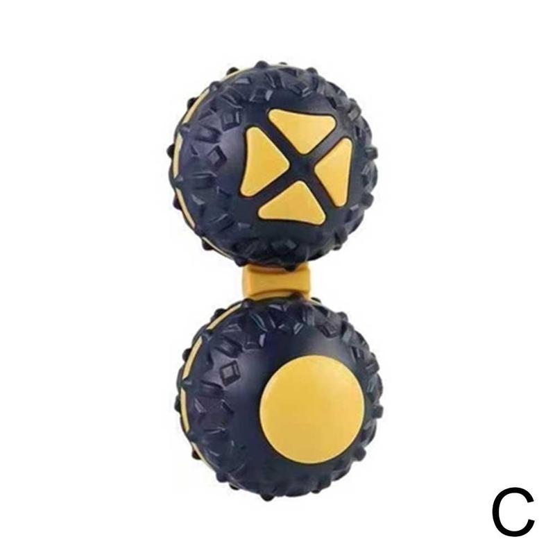 Dekompression Massage Ball mit ASMR Klang 2 in 1 Verbunden Fingerspitze Kreisel Massage Ball Hand Spinner Zappeln Multi-funktion spielzeug: Blau