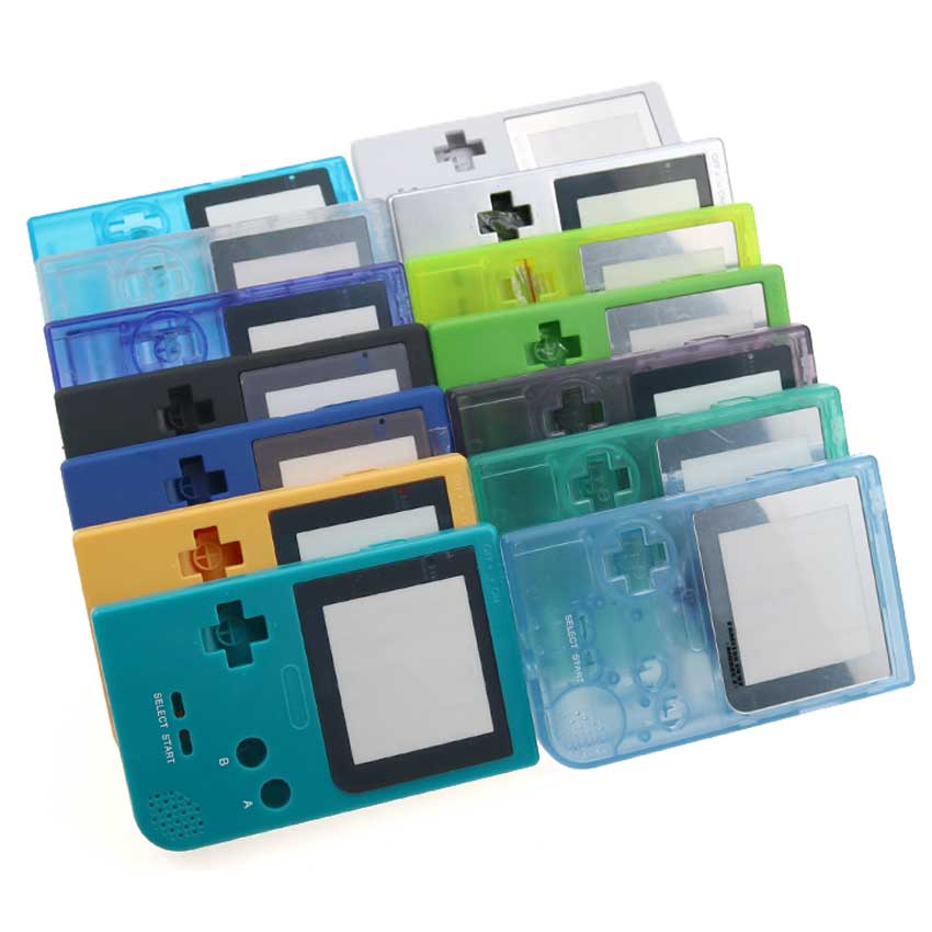 YuXi Full housing shell case cover replacement for Gameboy Pocket Game Console for GBP Clear shell Case with Buttons Kit