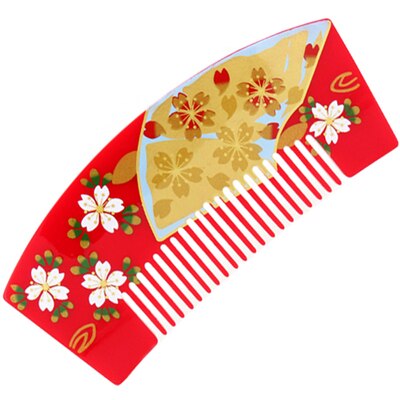 Kimono Cosplay rétro antiquité japonais Geisha cheveux bâton Yukata traditionnel Sakura motif épingle à cheveux Kanzashi cheveux peigne coiffure: Rouge