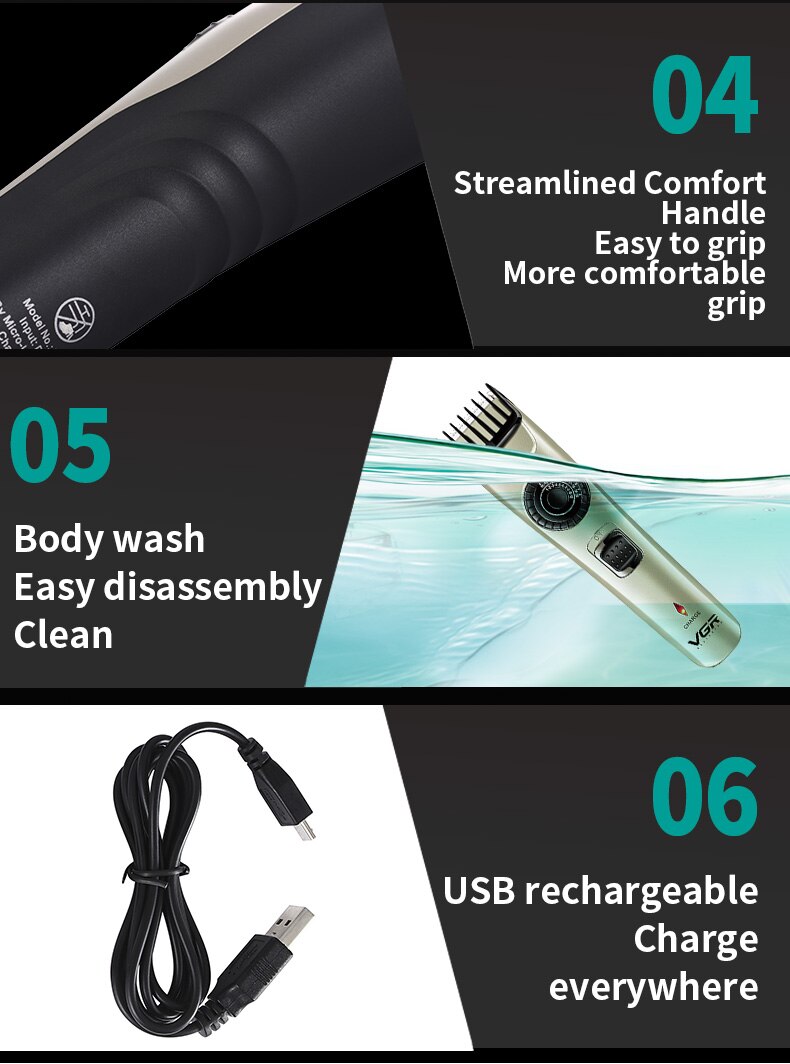 Home Use Men's Intelligent Electric Hair Clippers Self-service Cordless Hair Trimmers Adult Razors Birthday