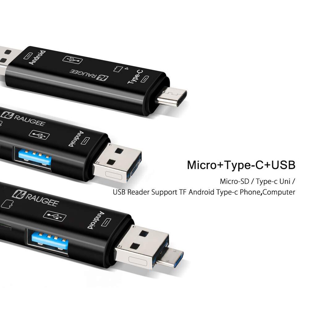 Otg-micro-sd-kartenleser, usb -2.0 -kartenleser für usb-micro-sd-adapter, flash-laufwerk, tf-speicherkartenleser, typ-c-kartenleser